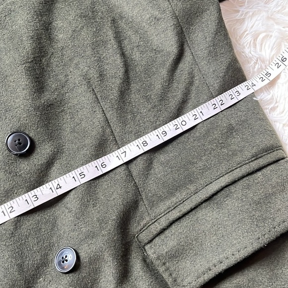 NEW Stafford Wool-blend Double-Breasted Topcoat XL Olive Green - Picture 13 of 16